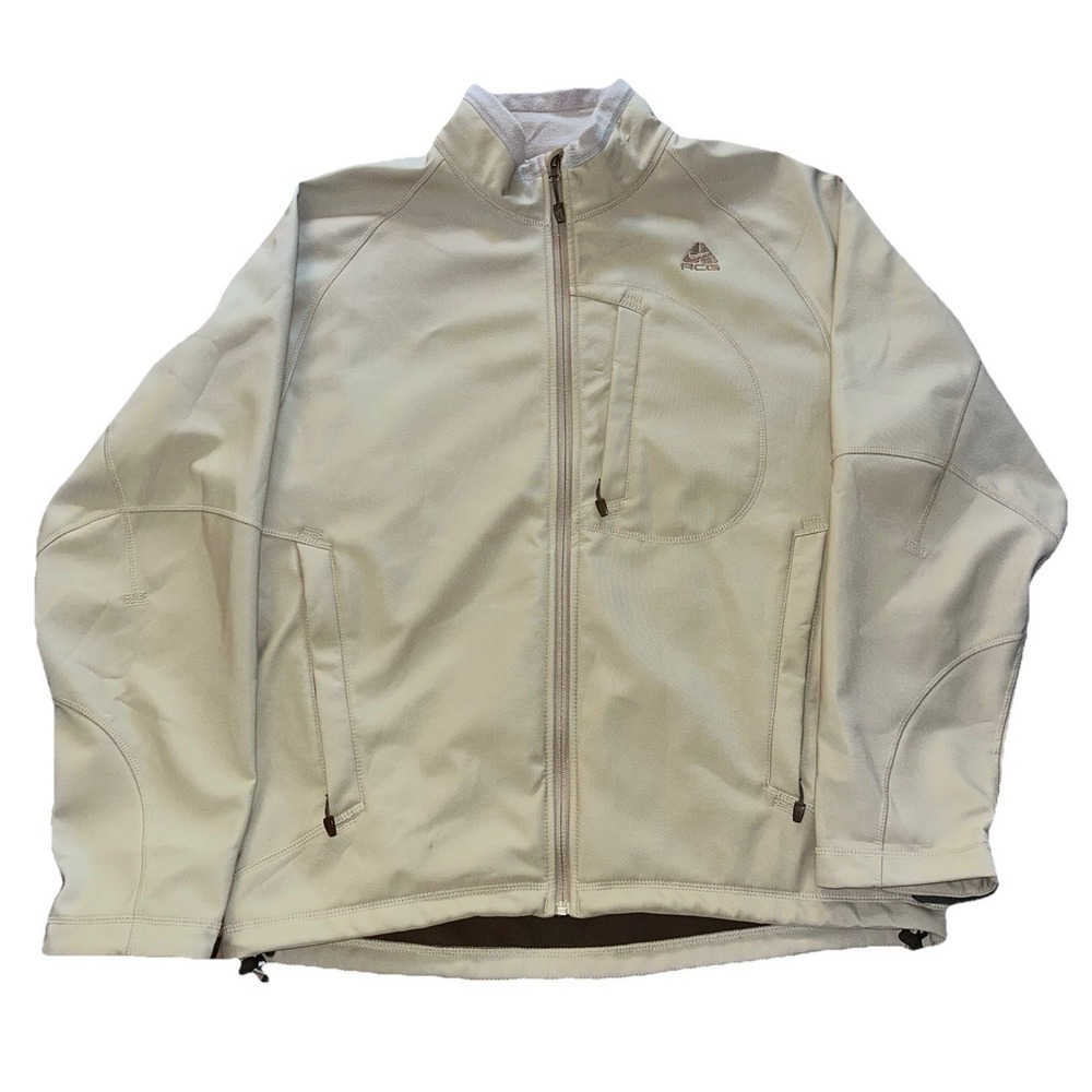 Vintage Y2K Nike ACG Softshell Jacket Mens L Fleece Lined Gorpcore Full Zip